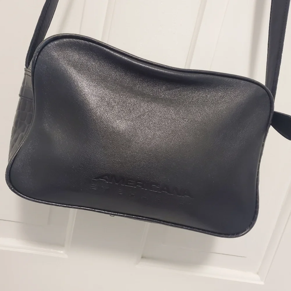 Americana by Sharif Black Crossbody, Classic, Business Casual